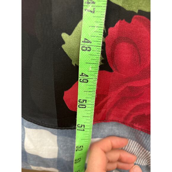 Vintage 90s Floral Slip Maxi Dress Sz L Roses Fairycore Whimsygoth Romantic - Picture 10 of 10